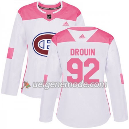 Dame Eishockey Montreal Canadiens Trikot Jonathan Drouin 92 Adidas 2017-2018 Weiß Pink Fashion Authentic